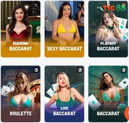 Các trò chơi nổi bật tại live casino tic88